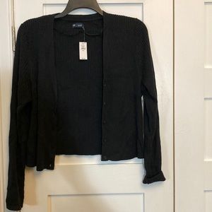 GAP Skinny Rib V-Neck Cardigan NWT